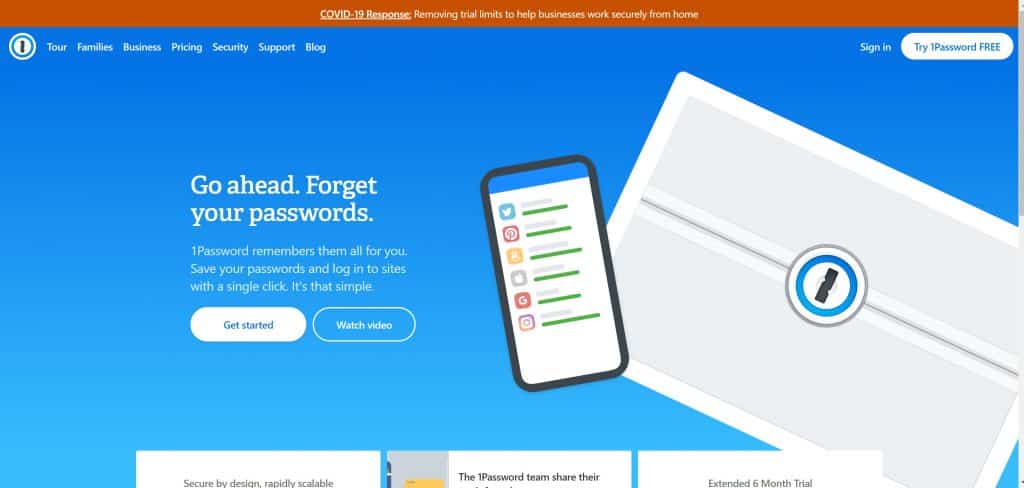 Site de 1Password